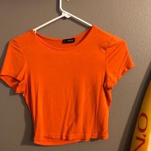 Orange cropped Tshirt